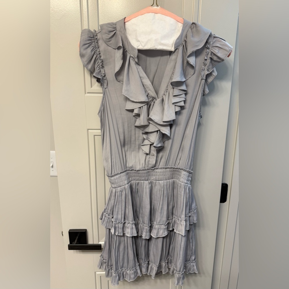 DO+BE Gray Ruffled Mini Dress